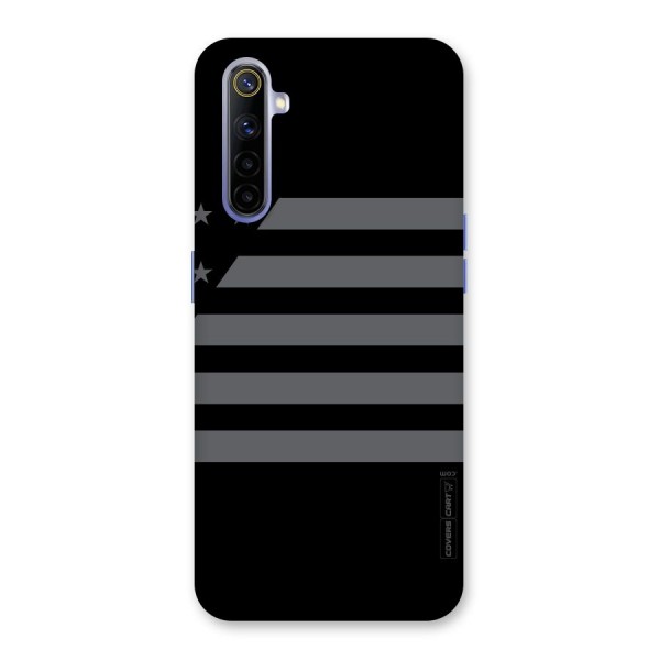 Grey Star Striped Pattern Back Case for Realme 6i