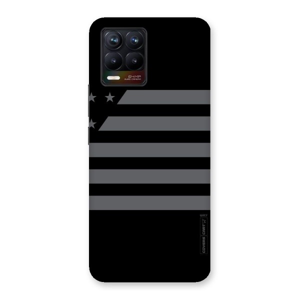 Grey Star Striped Pattern Back Case for Realme 8