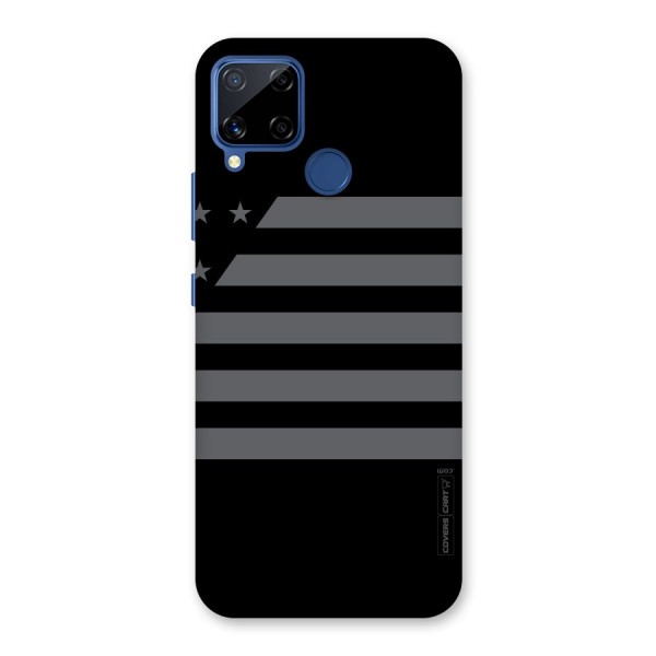 Grey Star Striped Pattern Back Case for Realme C12