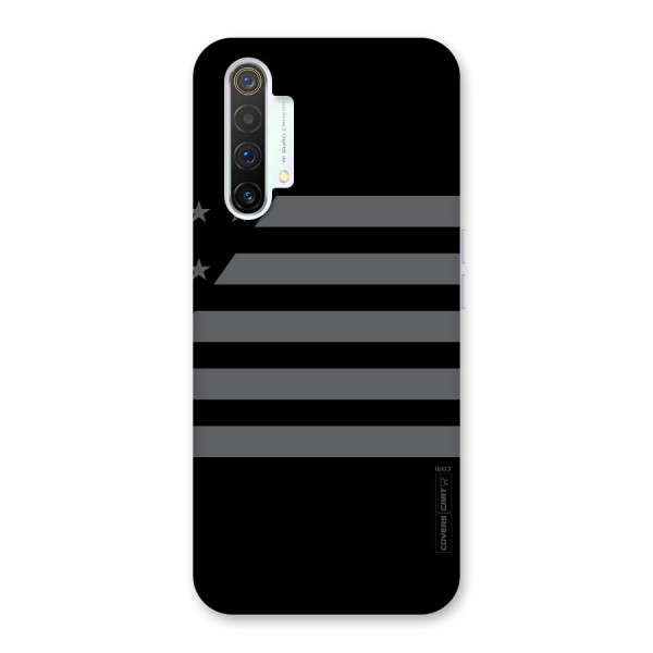 Grey Star Striped Pattern Back Case for Realme X3