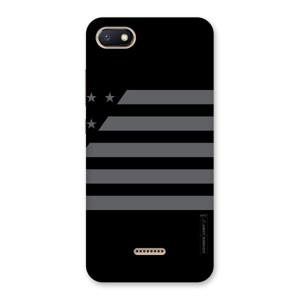 Grey Star Striped Pattern Back Case for Redmi 6A