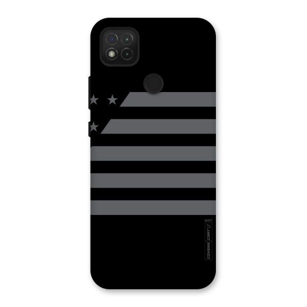 Grey Star Striped Pattern Back Case for Redmi 9C