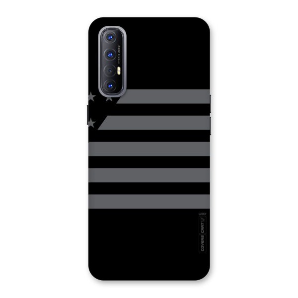 Grey Star Striped Pattern Back Case for Reno3 Pro