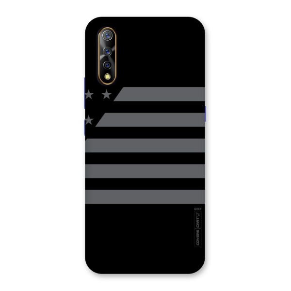 Grey Star Striped Pattern Back Case for Vivo S1