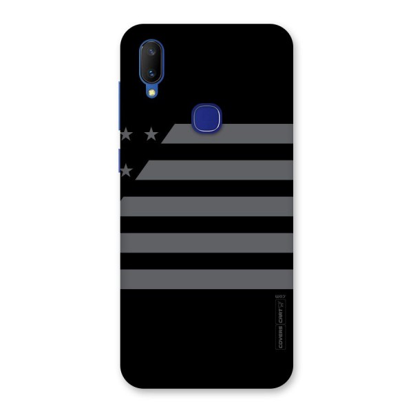 Grey Star Striped Pattern Back Case for Vivo V11