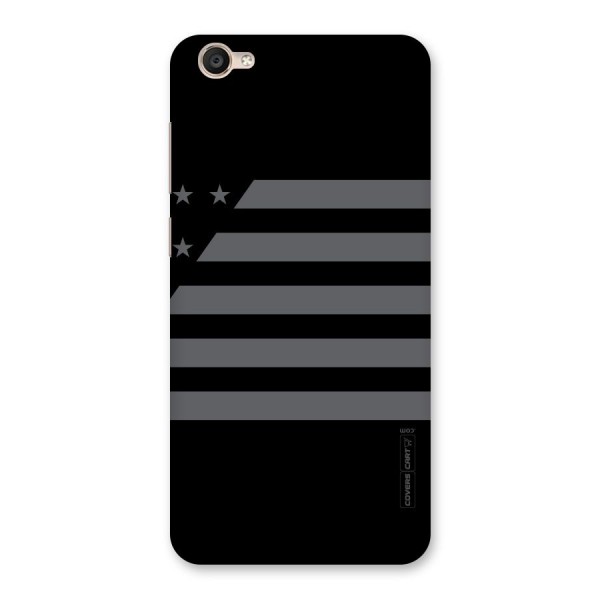 Grey Star Striped Pattern Back Case for Vivo Y55s