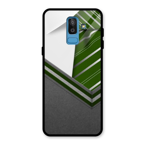 Grey Sweater Glass Back Case for Galaxy J8