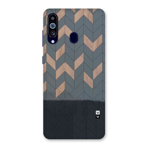 Greyish Wood Design Back Case for Galaxy A60