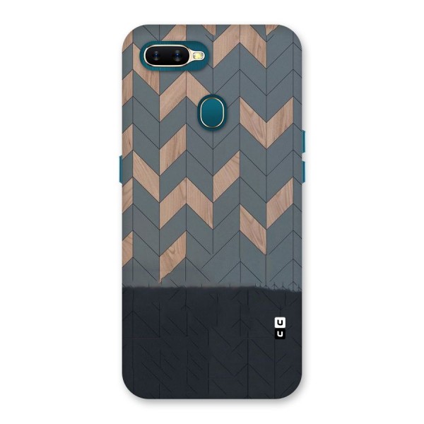 Greyish Wood Design Back Case for Oppo A7