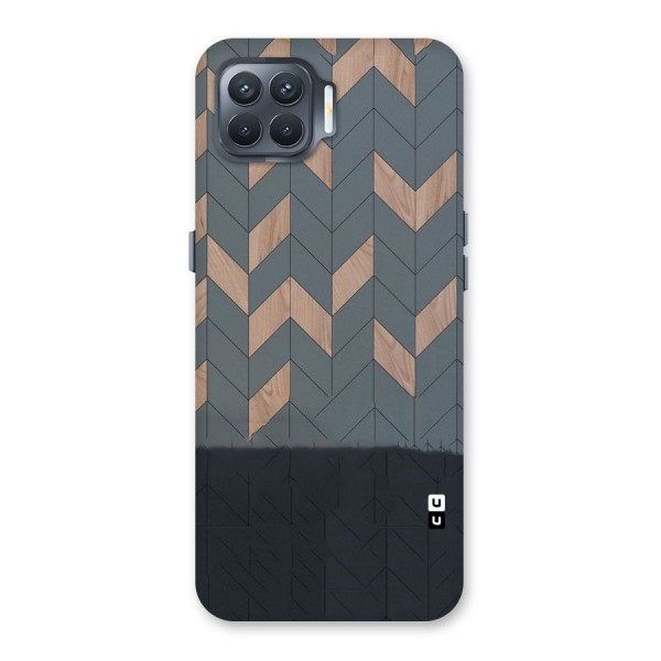 Greyish Wood Design Back Case for Oppo F17 Pro