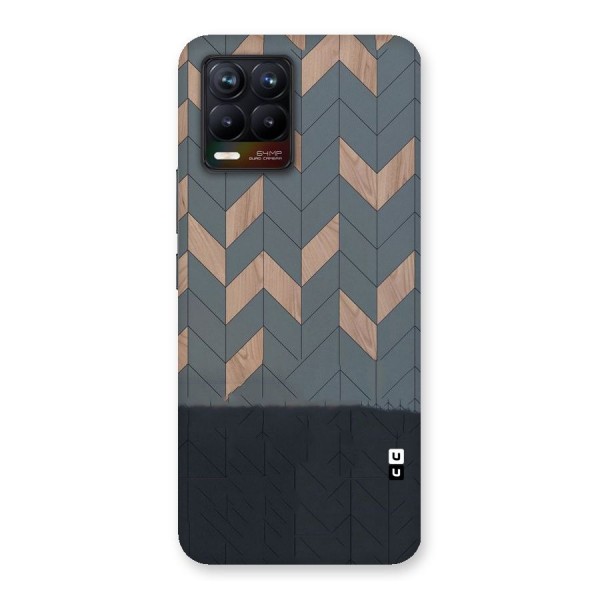 Greyish Wood Design Back Case for Realme 8