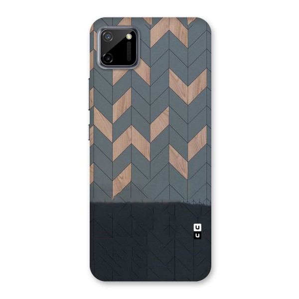 Greyish Wood Design Back Case for Realme C11