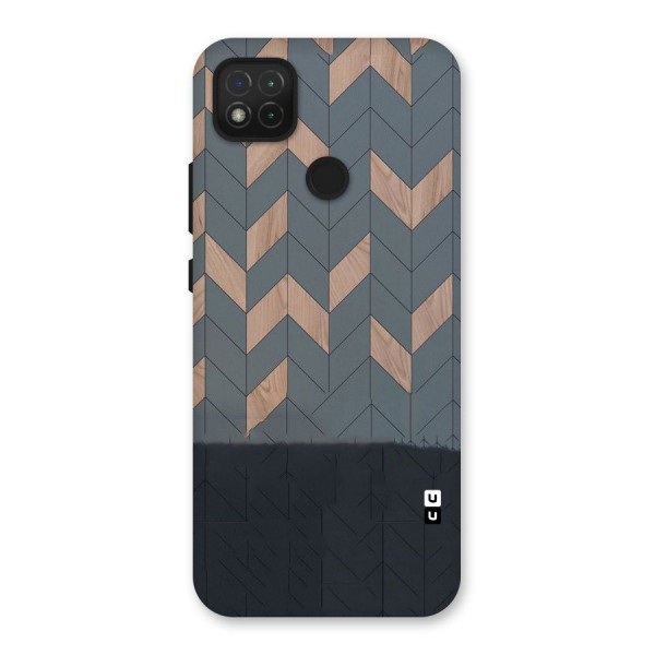 Greyish Wood Design Back Case for Redmi 9C