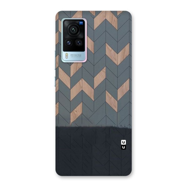 Greyish Wood Design Back Case for Vivo X60 Pro