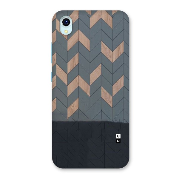 Greyish Wood Design Back Case for Vivo Y1s