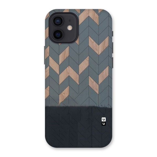 Greyish Wood Design Back Case for iPhone 12