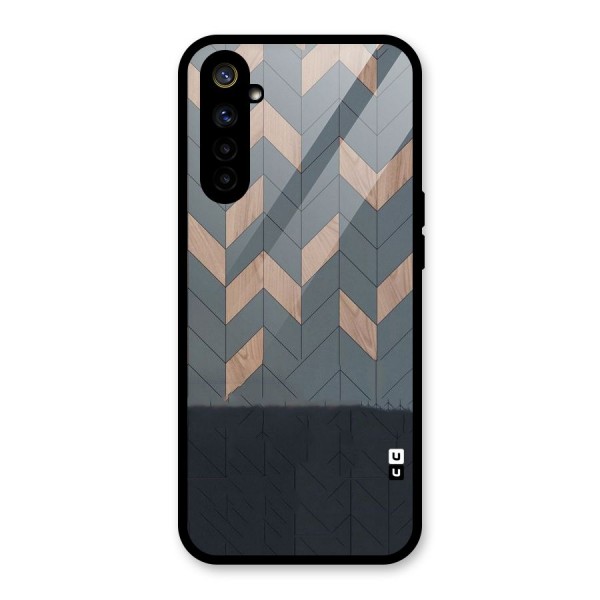 Greyish Wood Design Glass Back Case for Realme 6