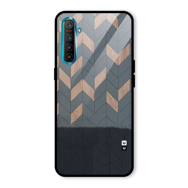 Greyish Wood Design Glass Back Case for Realme XT