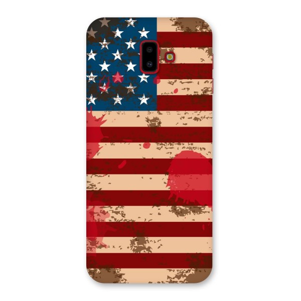 Grunge USA Flag Back Case for Galaxy J6 Plus