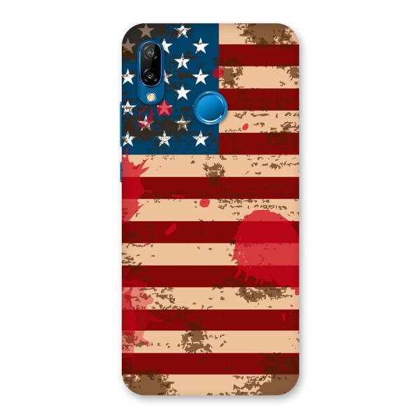 Grunge USA Flag Back Case for Huawei P20 Lite