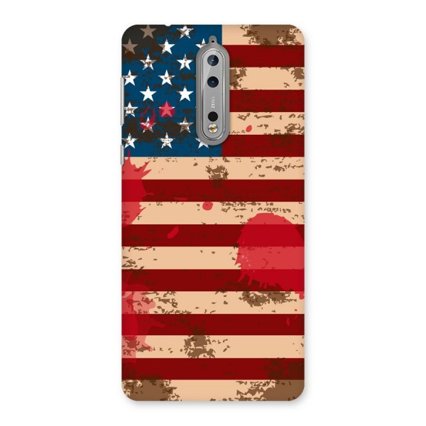 Grunge USA Flag Back Case for Nokia 8