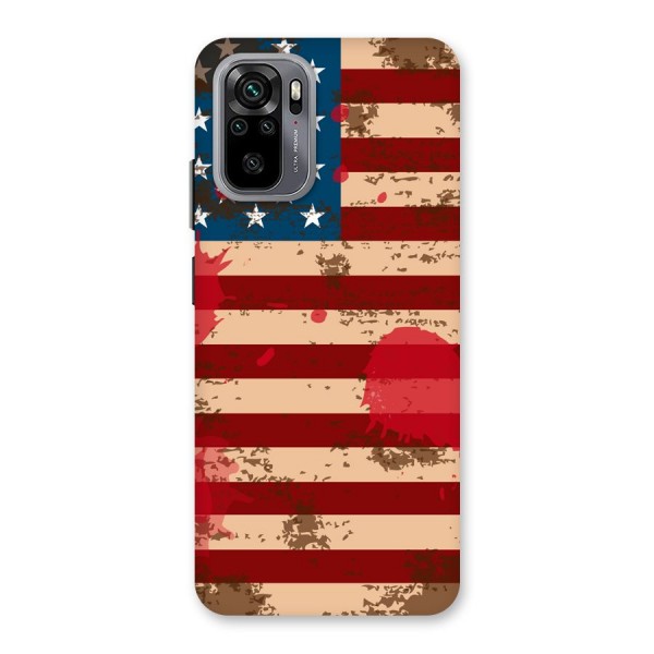 Grunge USA Flag Back Case for Redmi Note 10