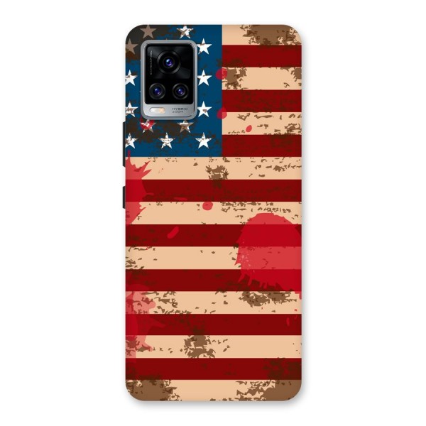 Grunge USA Flag Back Case for Vivo V20 Pro