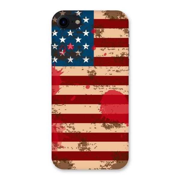 Grunge USA Flag Back Case for iPhone SE 2020