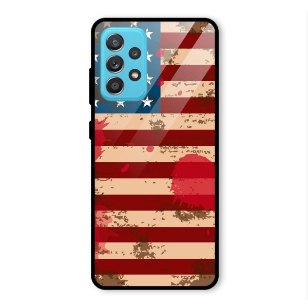 Grunge USA Flag Glass Back Case for Galaxy A52