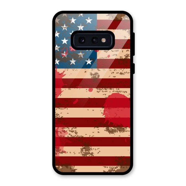 Grunge USA Flag Glass Back Case for Galaxy S10e