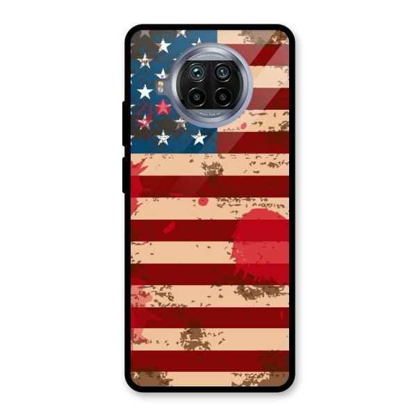 Grunge USA Flag Glass Back Case for Mi 10i