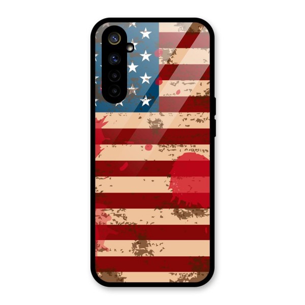 Grunge USA Flag Glass Back Case for Realme 6i