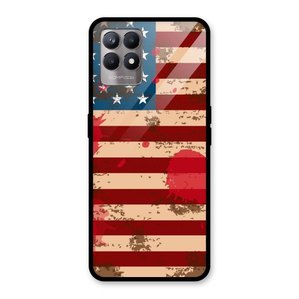 Grunge USA Flag Glass Back Case for Realme 8i