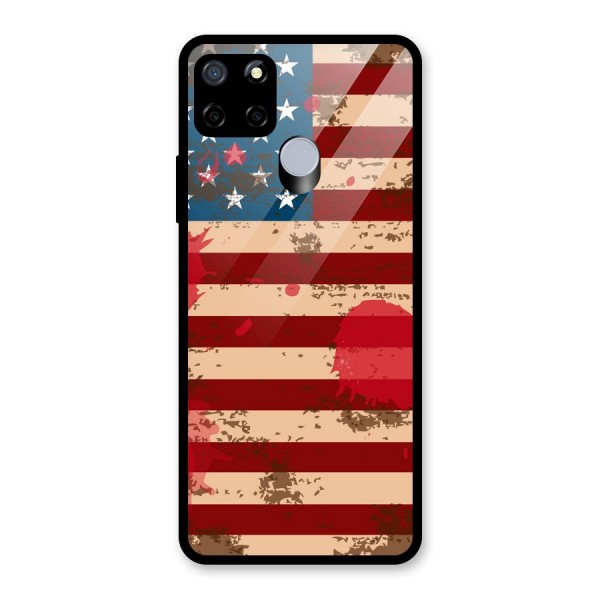 Grunge USA Flag Glass Back Case for Realme C15