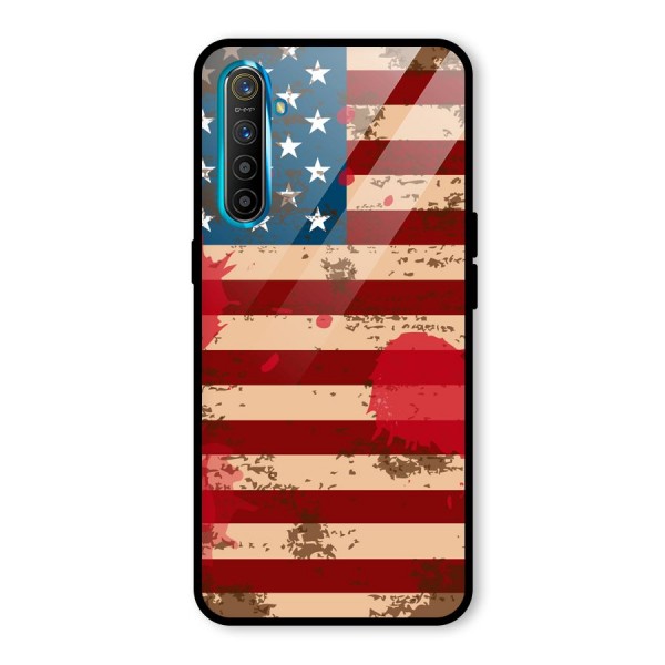 Grunge USA Flag Glass Back Case for Realme XT