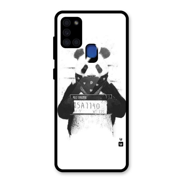 Guilty Panda Glass Back Case for Galaxy A21s