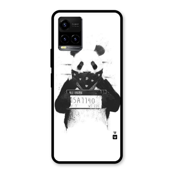 Guilty Panda Glass Back Case for Vivo Y33s