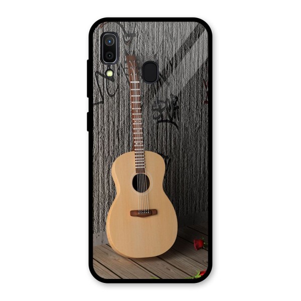 Guitar Classic Glass Back Case for Galaxy A30