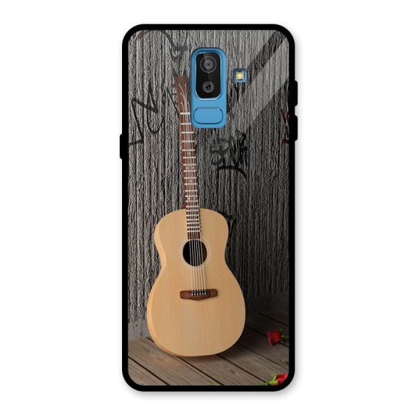 Guitar Classic Glass Back Case for Galaxy J8