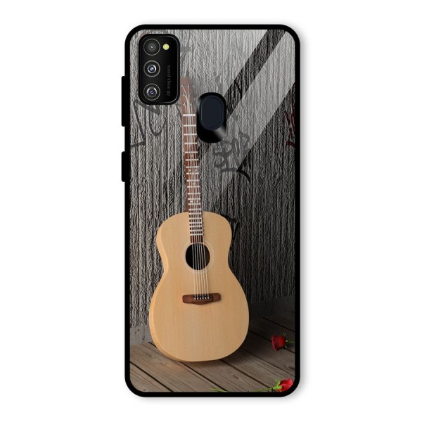 Guitar Classic Glass Back Case for Galaxy M21