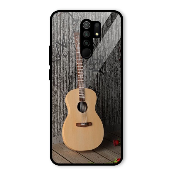 Guitar Classic Glass Back Case for Redmi 9 Prime