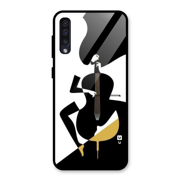 Guitar Women Glass Back Case for Galaxy A50s