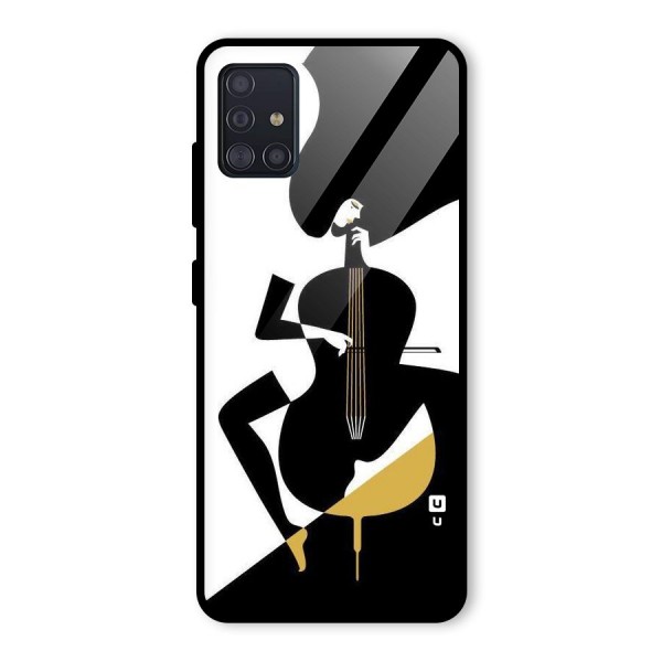 Guitar Women Glass Back Case for Galaxy A51