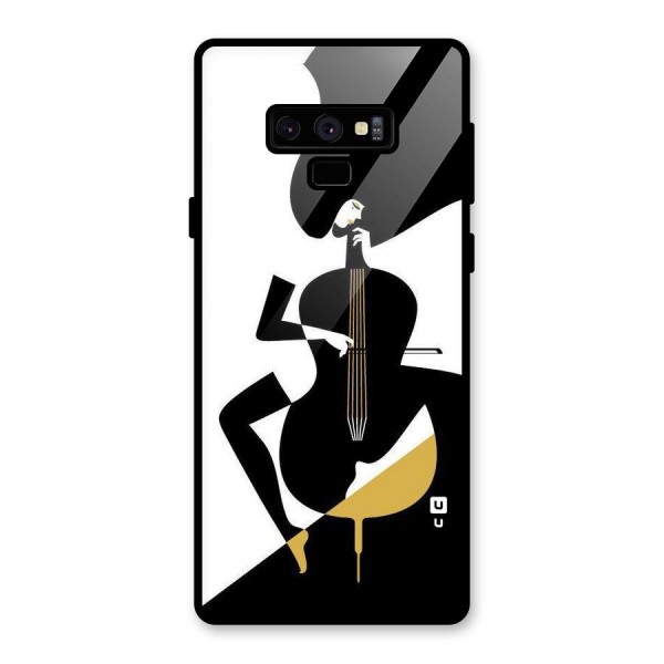 Guitar Women Glass Back Case for Galaxy Note 9