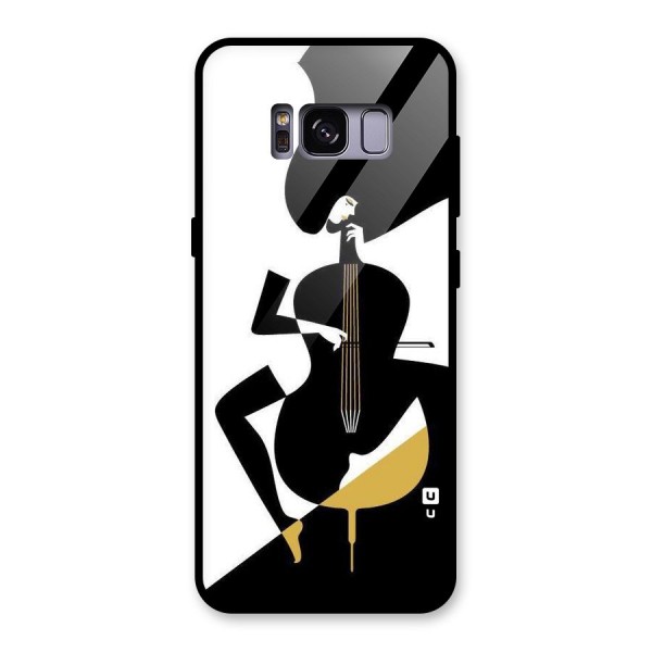 Guitar Women Glass Back Case for Galaxy S8