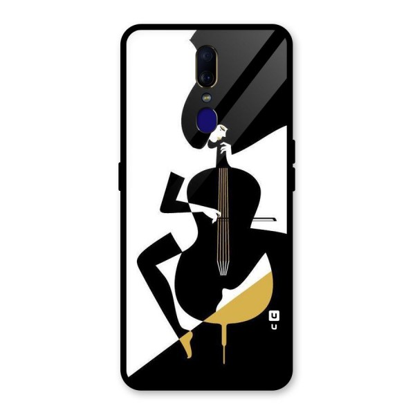 Guitar Women Glass Back Case for Oppo F11