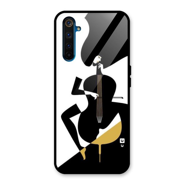 Guitar Women Glass Back Case for Realme 6 Pro