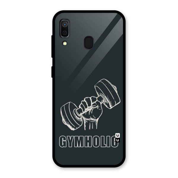 Gymholic Design Glass Back Case for Galaxy A30