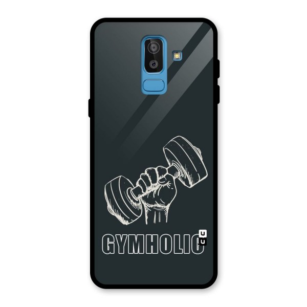 Gymholic Design Glass Back Case for Galaxy J8