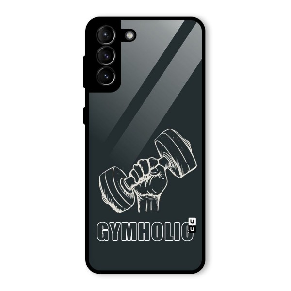 Gymholic Design Glass Back Case for Galaxy S21 Plus